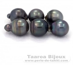 Lot de 6 Perles de Tahiti Baroques D de 14  14.9 mm