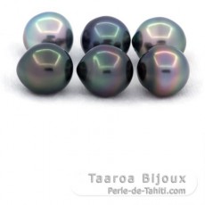 Lot de 6 Perles de Tahiti Semi-Baroques B/C de 11.5  11.8 mm