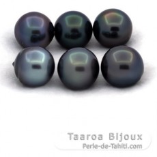 Lot de 6 Perles de Tahiti Semi-Baroques C de 12  12.4 mm