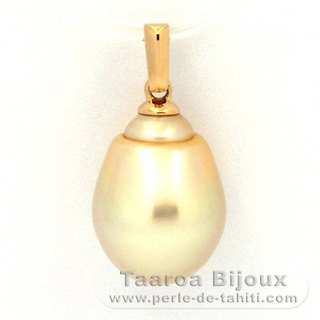 Pendentif en Or 18K et 1 Perle d\'Australie Baroque B 10.5 mm