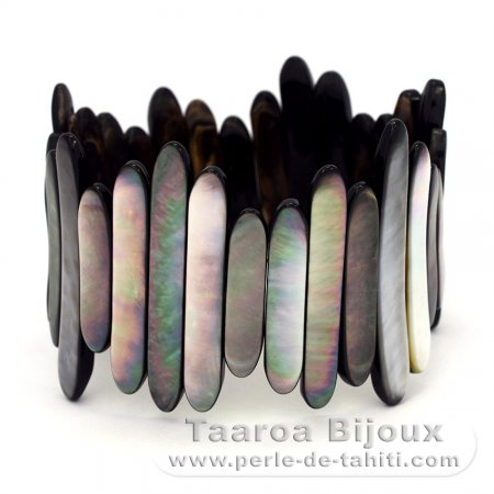 Bracelet en nacre de Tahiti - Taille : 18 cm