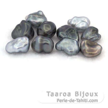 Lot de 10 Keishis de Tahiti - 3.18 gr