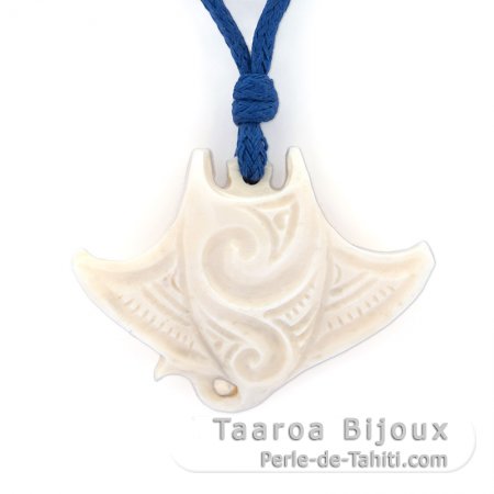 Pendentif Raie Manta en Os