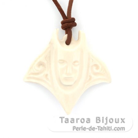 Pendentif Raie Manta en Os