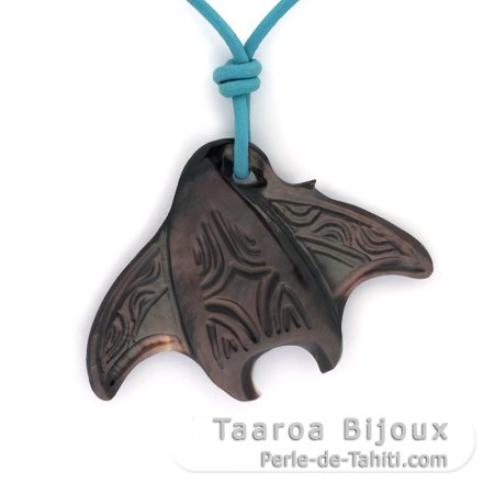 Pendentif Raie Manta en nacre de Tahiti