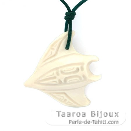 Pendentif Raie Manta en Os