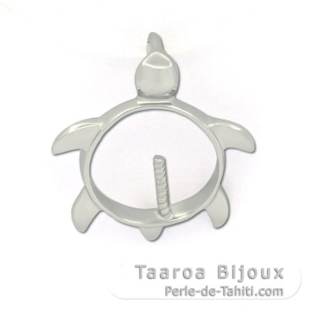 Pendentif en Argent Rhodi pour 1 Perle de 9  11 mm