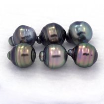 Lot de 6 Perles de Tahiti Cercles C de 8.5  8.8 mm