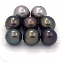 Lot de 8 Perles de Tahiti Rondes C de 8.7  8.9 mm