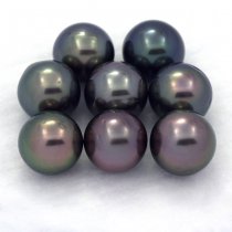 Lot de 8 Perles de Tahiti Rondes C de 9  9.3 mm