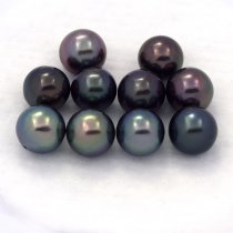 Lot de 10 Perles de Tahiti Rondes C de 8  8.3 mm