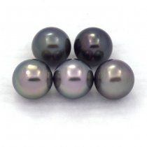 Lot de 5 Perles de Tahiti Rondes C 8.4 mm