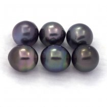 Lot de 6 Perles de Tahiti Semi-Baroques D de 8.6  8.9 mm