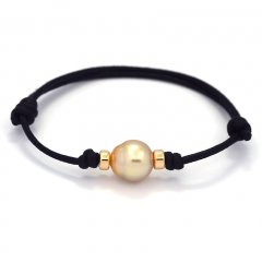 Bracelet en Coton Wax et 1 Perle d'Australie Semi-Baroque B 10.3 mm