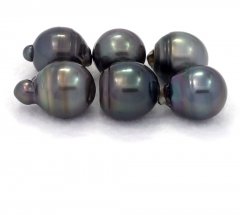 Lot de 6 Perles de Tahiti Baroques D de 14  14.9 mm