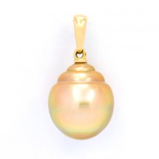 Pendentif en Or 18K et 1 Perle d'Australie Cercle B 12.2 mm