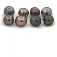 Lot de 8 Perles de Tahiti Semi-Baroques C de 8.5  8.9 mm