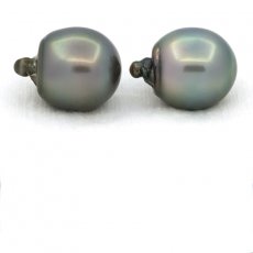Lot de 2 Perles de Tahiti Semi-Baroques C 13.5 et 13.7 mm
