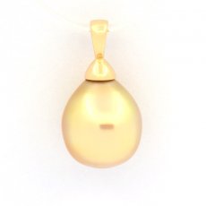 Pendentif en Or 18K et 1 Perle d'Australie Semi-Baroque B 11.1 mm