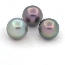 Lot de 3 Perles de Tahiti Semi-Baroques B 10.8 mm