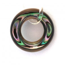 Forme anneau en nacre d'Abalone - Diamtre de 12 mm