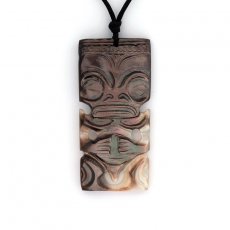 Pendentif Tiki en nacre de Tahiti