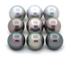 Lot de 9 Perles de Tahiti Rondes C de 11.5  11.9 mm