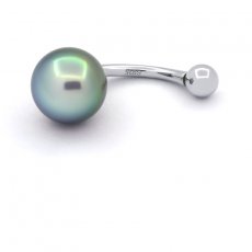 Piercing en Argent et 1 Perle de Tahiti Semi-Baroque B 9.2 mm