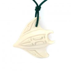 Pendentif Raie Manta en Os