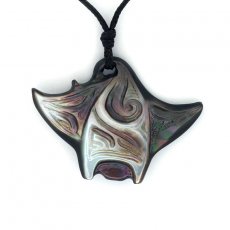 Pendentif Raie Manta en nacre de Tahiti