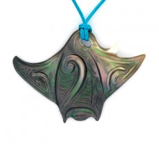 Pendentif Raie Manta en nacre de Tahiti