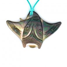 Pendentif Raie Manta en nacre de Tahiti