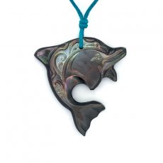 Pendentif Dauphin en nacre de Tahiti