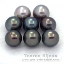 Lot de 8 Perles de Tahiti Rondes C de 8  8.3 mm
