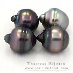 Lot de 4 Perles de Tahiti Cercles C de 13  13.1 mm