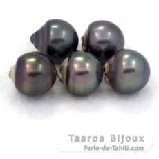 Lot de 5 Perles de Tahiti Baroques D de 13  13.3 mm