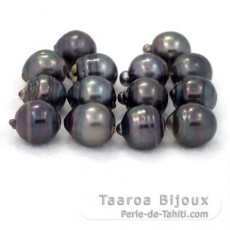 Lot de 14 Perles de Tahiti Cercles D de 12.5  12.9 mm